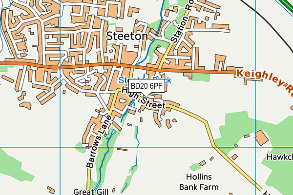 BD20 6PF map - OS VectorMap District (Ordnance Survey)