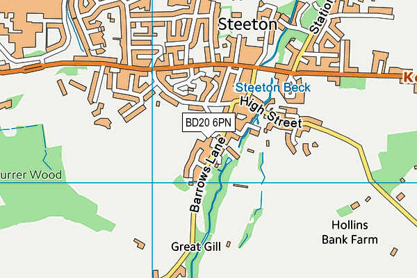 BD20 6PN map - OS VectorMap District (Ordnance Survey)