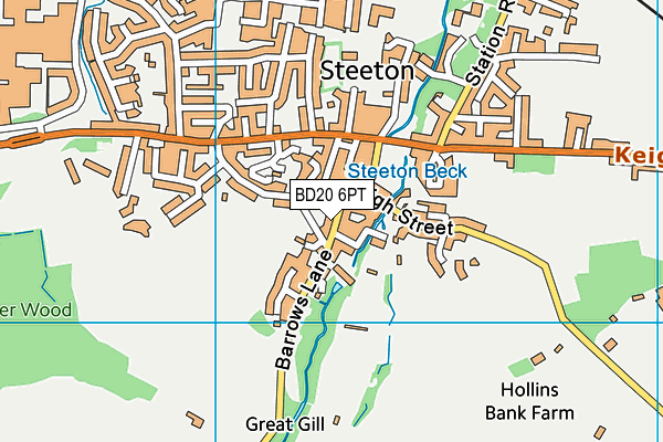 BD20 6PT map - OS VectorMap District (Ordnance Survey)