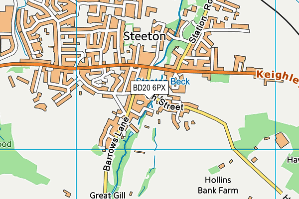 BD20 6PX map - OS VectorMap District (Ordnance Survey)