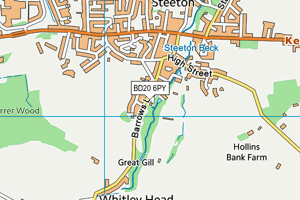 BD20 6PY map - OS VectorMap District (Ordnance Survey)