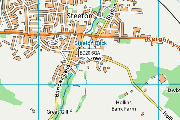 BD20 6QA map - OS VectorMap District (Ordnance Survey)