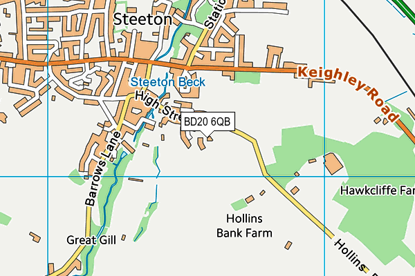 BD20 6QB map - OS VectorMap District (Ordnance Survey)