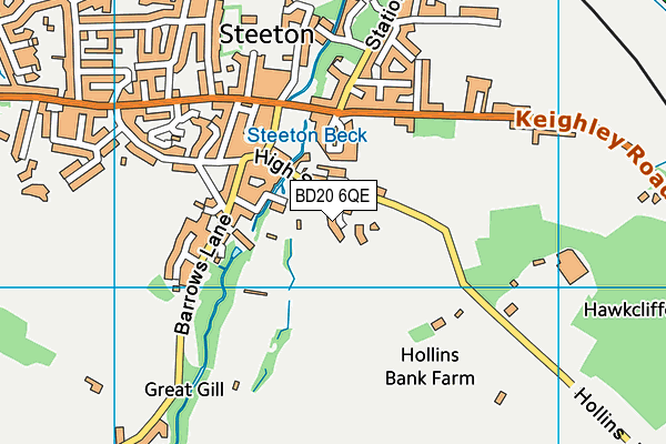 BD20 6QE map - OS VectorMap District (Ordnance Survey)