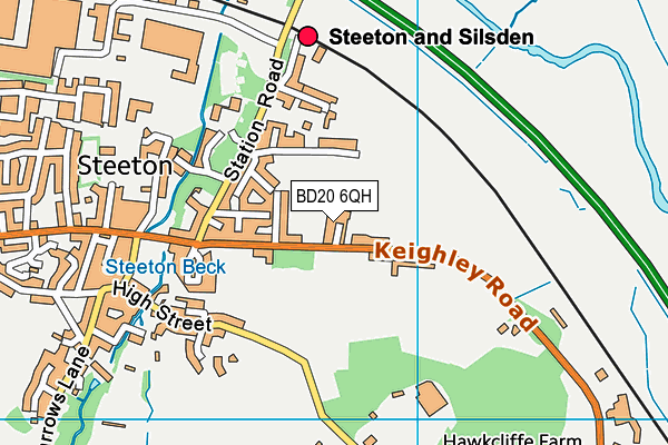 BD20 6QH map - OS VectorMap District (Ordnance Survey)