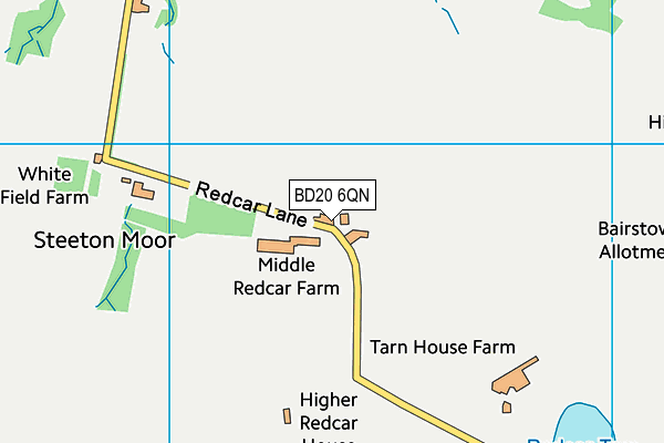 BD20 6QN map - OS VectorMap District (Ordnance Survey)
