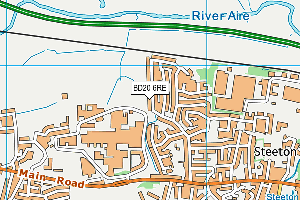 BD20 6RE map - OS VectorMap District (Ordnance Survey)