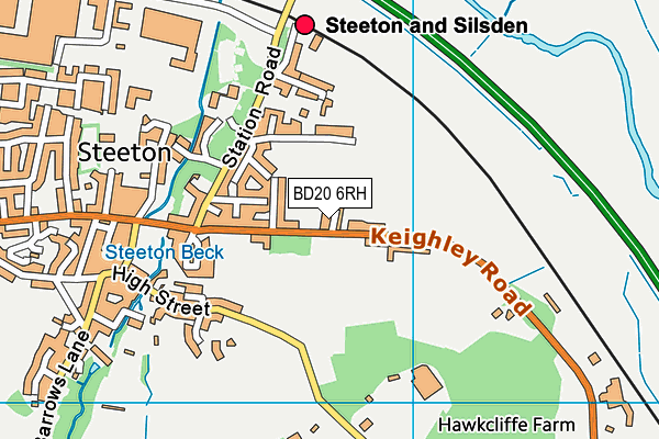 BD20 6RH map - OS VectorMap District (Ordnance Survey)