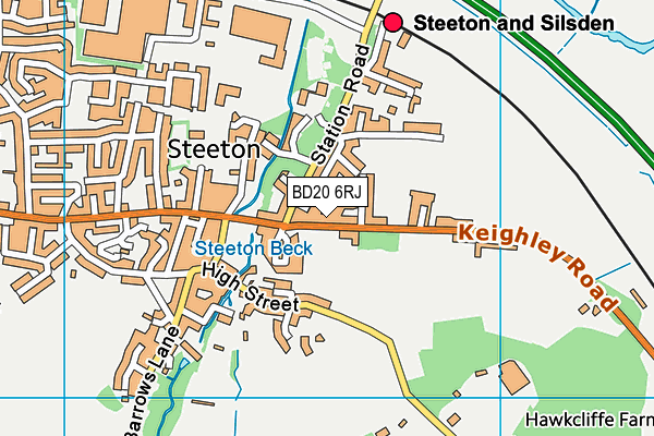 BD20 6RJ map - OS VectorMap District (Ordnance Survey)