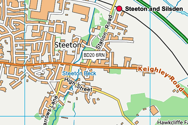 BD20 6RN map - OS VectorMap District (Ordnance Survey)