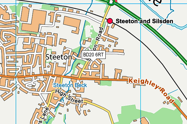 BD20 6RT map - OS VectorMap District (Ordnance Survey)