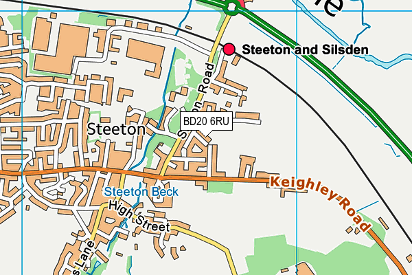 BD20 6RU map - OS VectorMap District (Ordnance Survey)