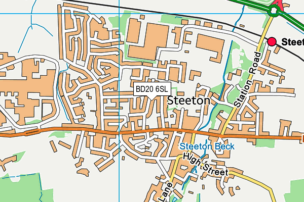 BD20 6SL map - OS VectorMap District (Ordnance Survey)