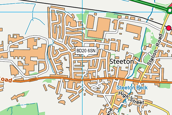 BD20 6SN map - OS VectorMap District (Ordnance Survey)