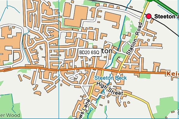 BD20 6SQ map - OS VectorMap District (Ordnance Survey)