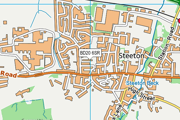 BD20 6SR map - OS VectorMap District (Ordnance Survey)
