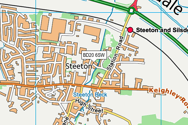 BD20 6SW map - OS VectorMap District (Ordnance Survey)