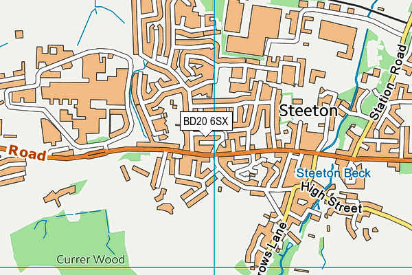 BD20 6SX map - OS VectorMap District (Ordnance Survey)