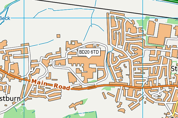 BD20 6TD map - OS VectorMap District (Ordnance Survey)