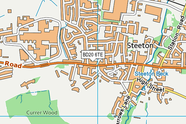 BD20 6TE map - OS VectorMap District (Ordnance Survey)