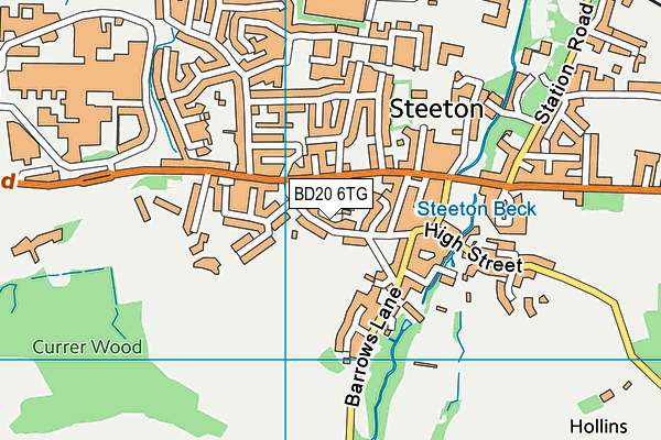 BD20 6TG map - OS VectorMap District (Ordnance Survey)