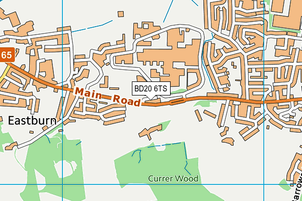 BD20 6TS map - OS VectorMap District (Ordnance Survey)