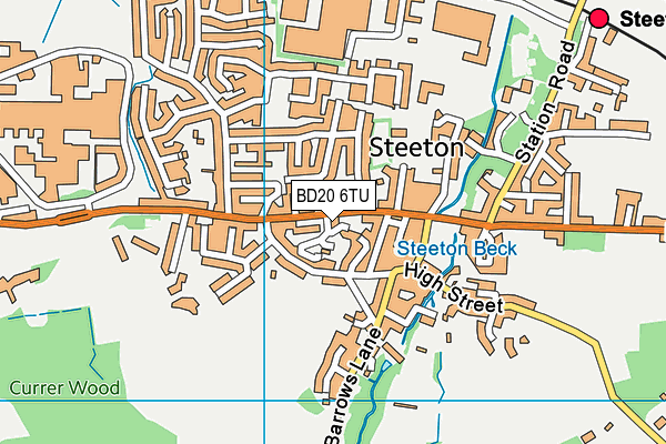 BD20 6TU map - OS VectorMap District (Ordnance Survey)