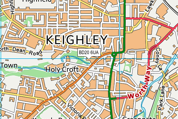 BD20 6UA map - OS VectorMap District (Ordnance Survey)