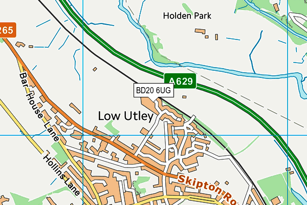 BD20 6UG map - OS VectorMap District (Ordnance Survey)