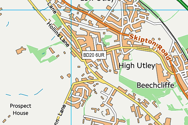 BD20 6UR map - OS VectorMap District (Ordnance Survey)