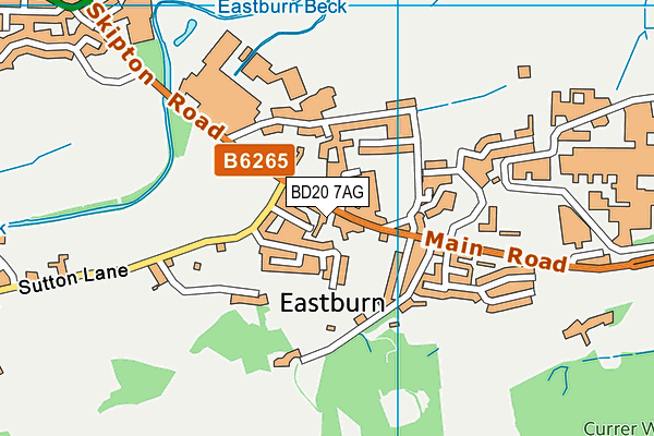 BD20 7AG map - OS VectorMap District (Ordnance Survey)