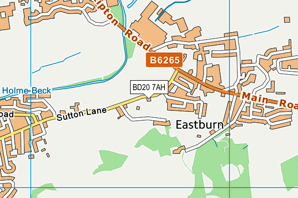 BD20 7AH map - OS VectorMap District (Ordnance Survey)