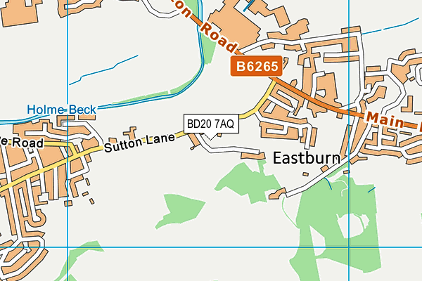 BD20 7AQ map - OS VectorMap District (Ordnance Survey)