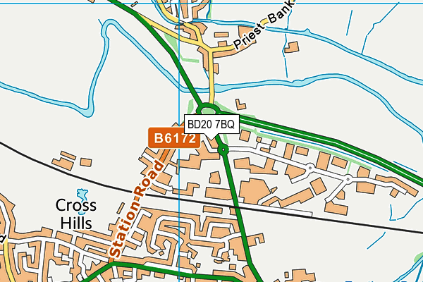 BD20 7BQ map - OS VectorMap District (Ordnance Survey)