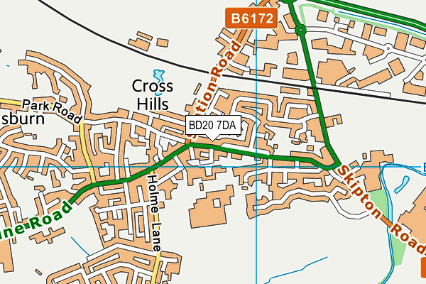Cross Hills Tennis Club map (BD20 7DA) - OS VectorMap District (Ordnance Survey)