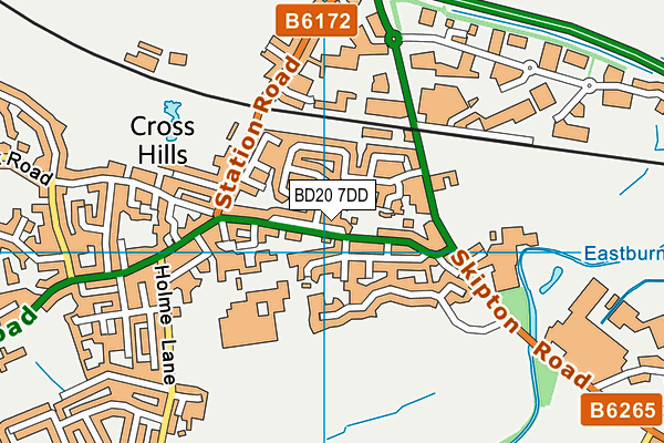 BD20 7DD map - OS VectorMap District (Ordnance Survey)
