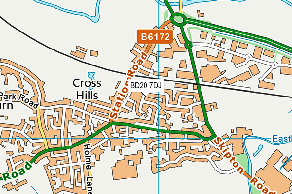 BD20 7DJ map - OS VectorMap District (Ordnance Survey)