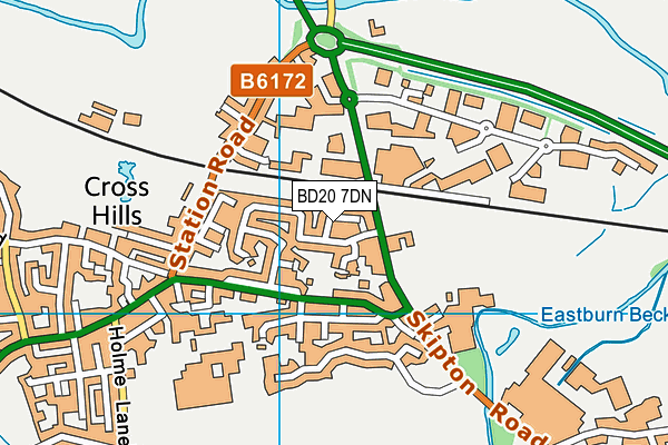 BD20 7DN map - OS VectorMap District (Ordnance Survey)