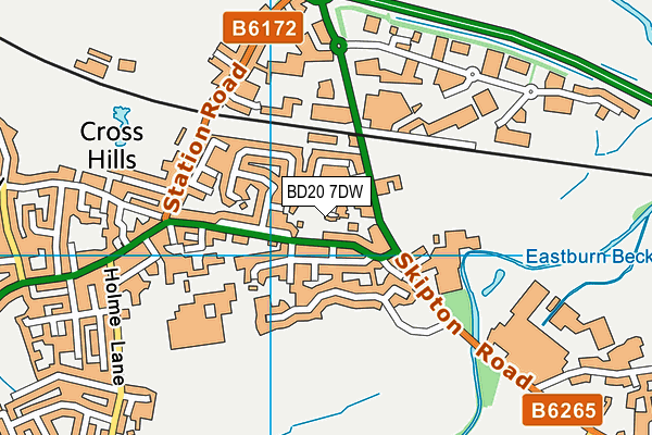 BD20 7DW map - OS VectorMap District (Ordnance Survey)