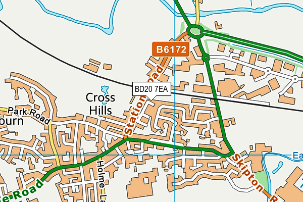 BD20 7EA map - OS VectorMap District (Ordnance Survey)