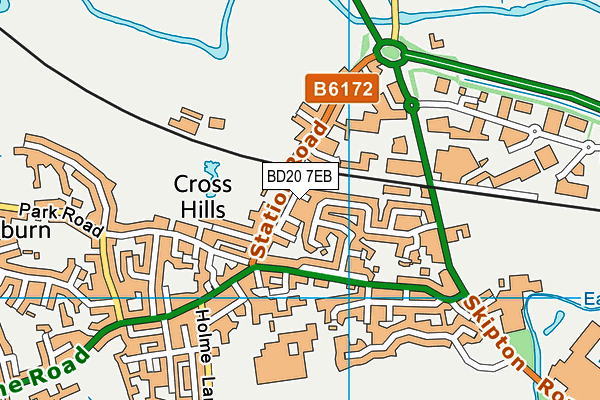 BD20 7EB map - OS VectorMap District (Ordnance Survey)