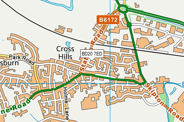 BD20 7ED map - OS VectorMap District (Ordnance Survey)