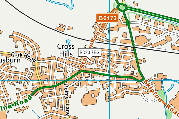 BD20 7EG map - OS VectorMap District (Ordnance Survey)