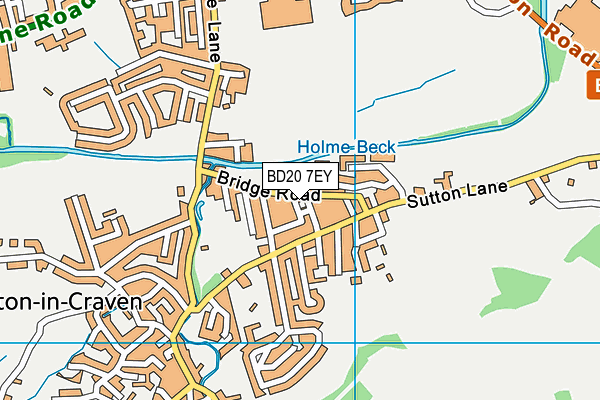 BD20 7EY map - OS VectorMap District (Ordnance Survey)