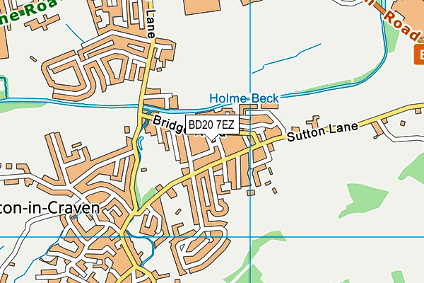 BD20 7EZ map - OS VectorMap District (Ordnance Survey)