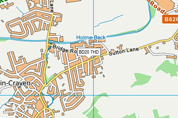 BD20 7HD map - OS VectorMap District (Ordnance Survey)