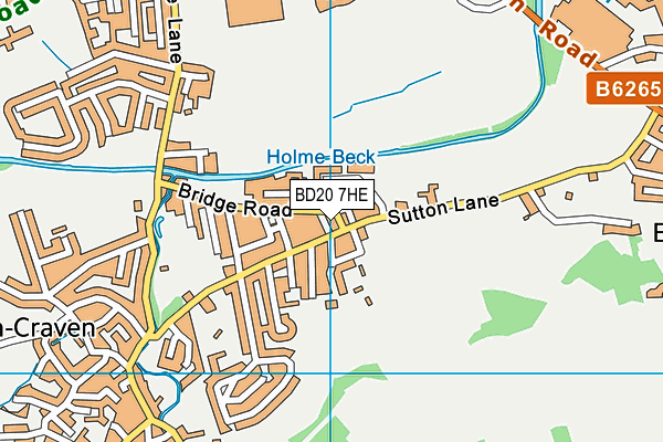 BD20 7HE map - OS VectorMap District (Ordnance Survey)