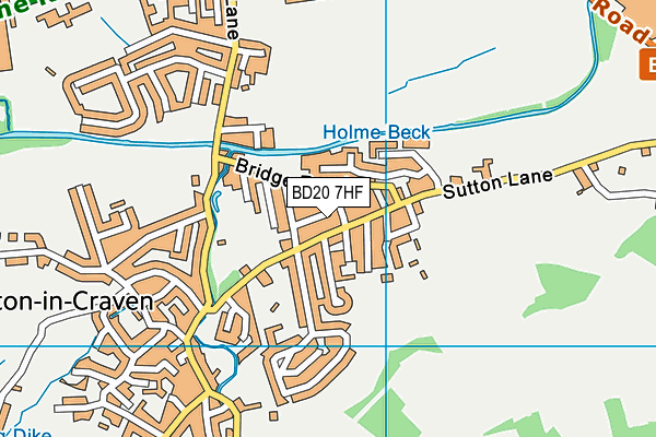 BD20 7HF map - OS VectorMap District (Ordnance Survey)