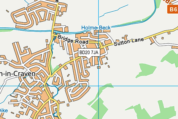 BD20 7JA map - OS VectorMap District (Ordnance Survey)