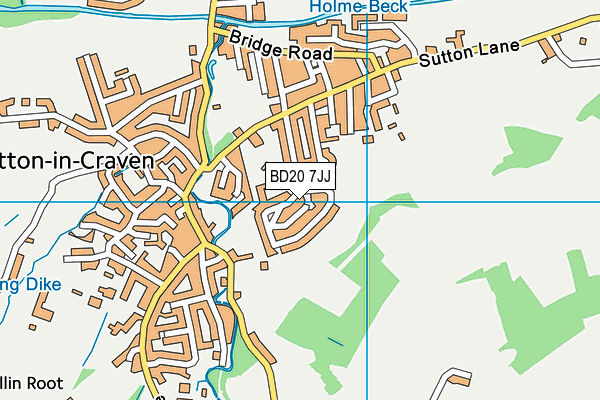 BD20 7JJ map - OS VectorMap District (Ordnance Survey)